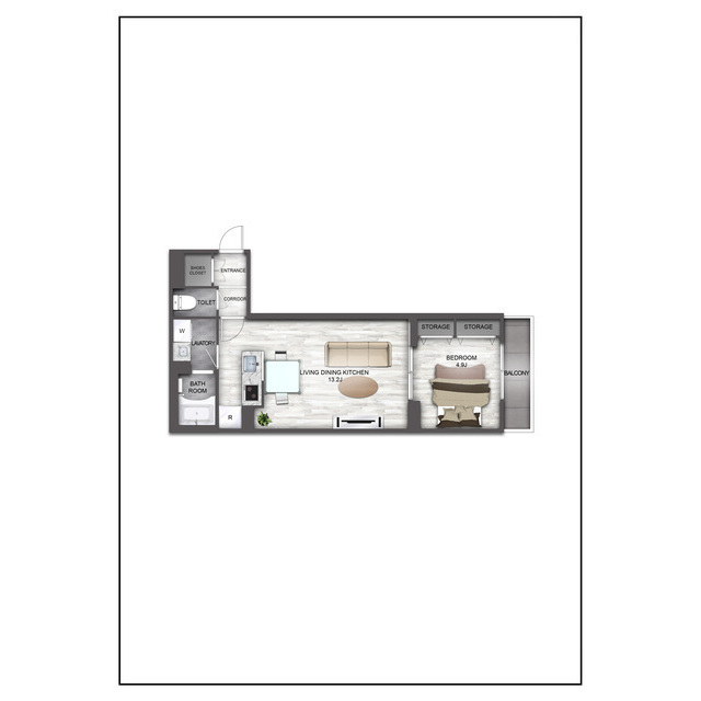 303号室 の間取り図