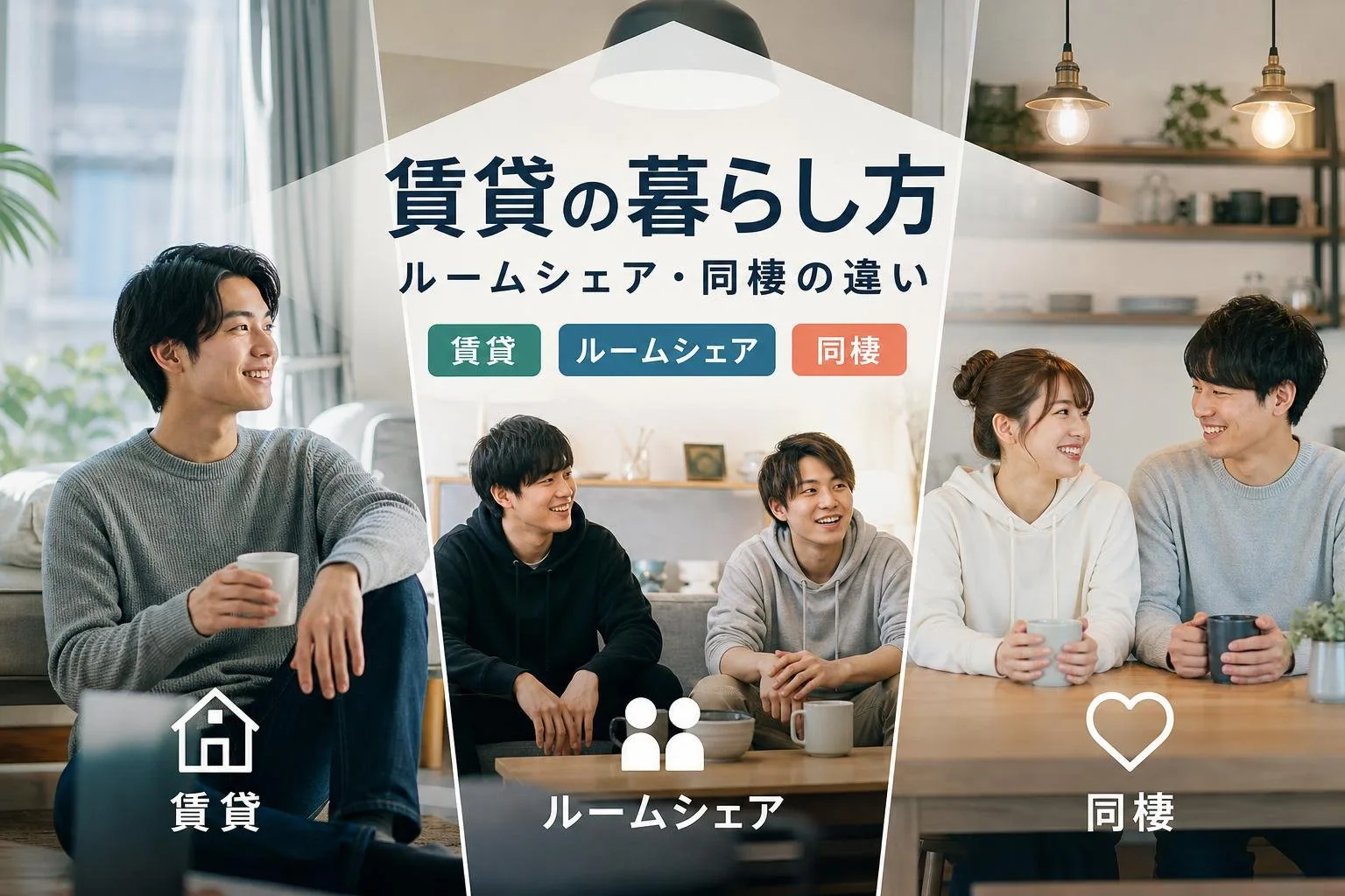 賃貸でルームシェアと同棲は何が違う？入居条件と物件探しのポイント