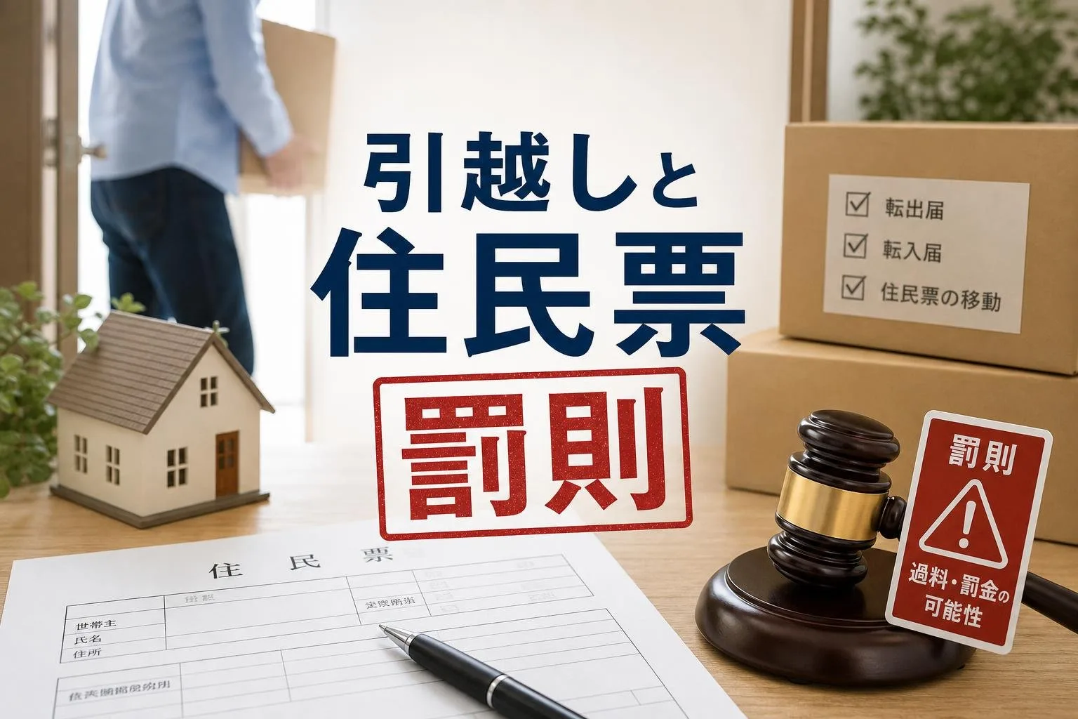 引越しで住民票を移さないと罰則はある？手続きの流れと必要書類を解説