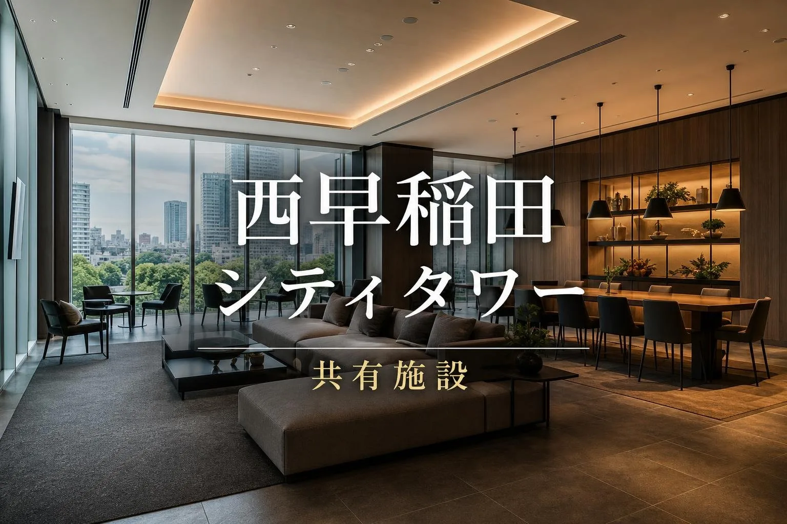 西早稲田シティタワーの共有施設は何がある？在宅ワークと来客対応で使える設備を一覧で確認